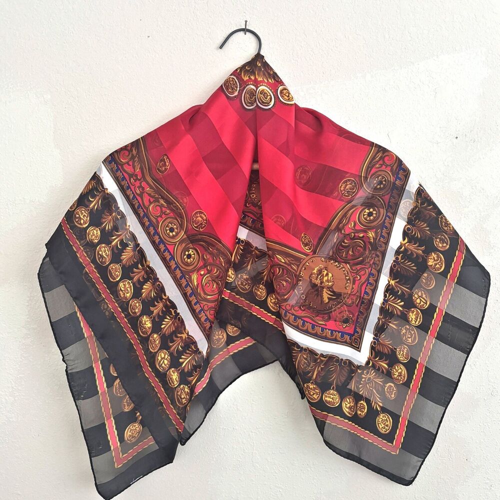 Vintage Womens Scarf Wrap Esquestrine Old Money Regency English Countryside